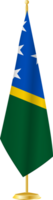 Solomon Islands flag on a flag stand png