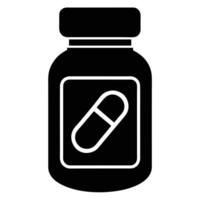 Pill bottle icon isolated on white background vector