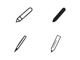Simple Illustration of Various Writing Utensils vector