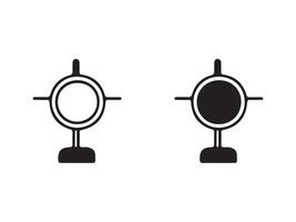 Illustration of Two Stylized Compass or Navigation Icons vector
