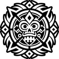 A glyph style icon of tribal mark tattoo vector