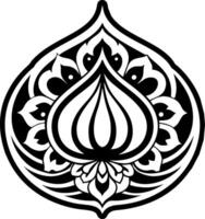 A glyph style icon of an indian dumpling vector