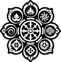 A filled style icon of elemental artwork symbol vector