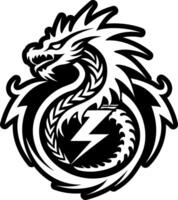 A glyph style icon of dragon head symbol vector