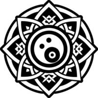 A filled style icon of elemental symbol tattoo vector