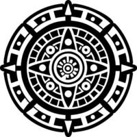 A solid style icon of time wheel symbol vector