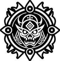 A solid style icon of shaman sigil symbol vector