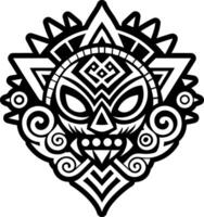 A glyph style icon of tecpatl symbol vector