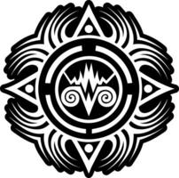 A solid style icon of mystic swirl symbol vector