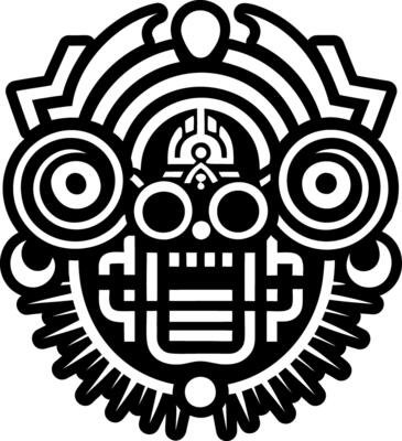 A solid style icon of bolon yokte tattoo