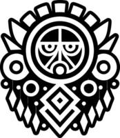 A filled style icon of aztec dreamcatcher symbol vector