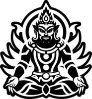 A glyph style icon of shambhala buddhism symbol vector
