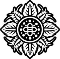 A filled style icon of tibetan art symbol vector
