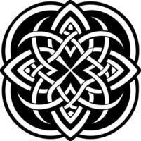 A filled style icon of celtic knot symbol vector