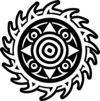 A filled style icon of divine swirl symbol vector