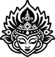 A glyph style icon of bodhisattva symbol vector