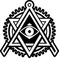 A filled style icon of circumpunct symbol vector
