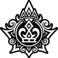 A solid style icon of royalty symbol design vector