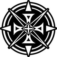 A filled style icon of knight symbol vector