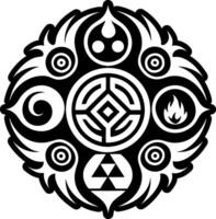 A solid style icon of elemental symbol vector