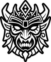 A solid style icon of ceremonial mask symbol vector