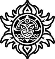 A filled style icon of river guardian symbol vector