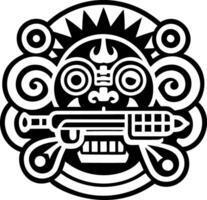 A filled style icon of aztec blowgun symbol vector