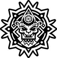 A solid style icon of shaman talisman symbol vector