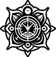 A filled style icon of divine timekeeper symbol vector