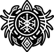 A filled style icon of spirit rune symbol vector