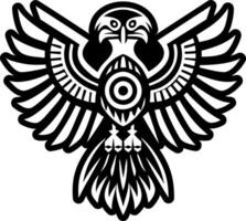 A glyph style icon of eagle flight symbol vector