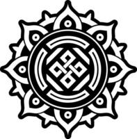 A filled style icon of religious knot symbol vector
