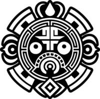 A solid style icon of duality symbol tattoo vector