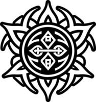 A filled style icon of shaman artwork symbol vector