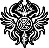 A glyph style icon of phoenix wings symbol vector