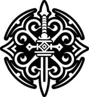 A glyph style icon of dorje phurba symbol vector