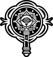 A filled style icon of mystical eye symbol vector