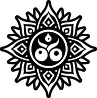 A glyph style icon of mystical symbol tattoo vector