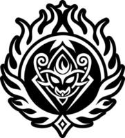 A solid style icon of eternal fire tattoo vector