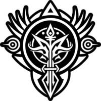 A solid style icon of ritual symbol vector