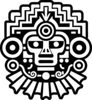 A solid style icon of mayan spirit symbol vector