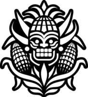 A solid style icon of maize god symbol vector