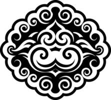 A filled style icon of smoke cloud symbol vector