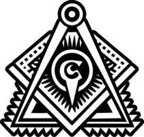 A filled style icon of ashlar engraving symbol vector