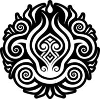 A filled style icon of ritual smoke tattoo vector