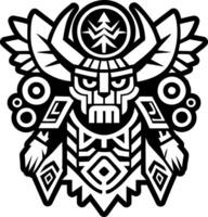 A filled style icon of forest guardian tattoo vector