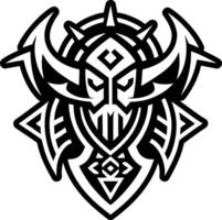A solid style icon of shadow hunter symbol vector