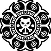 A filled style icon of lunar skull symbol vector