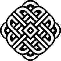 A solid style icon of endless knot symbol vector