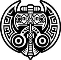 A glyph style icon of warrior axe symbol vector